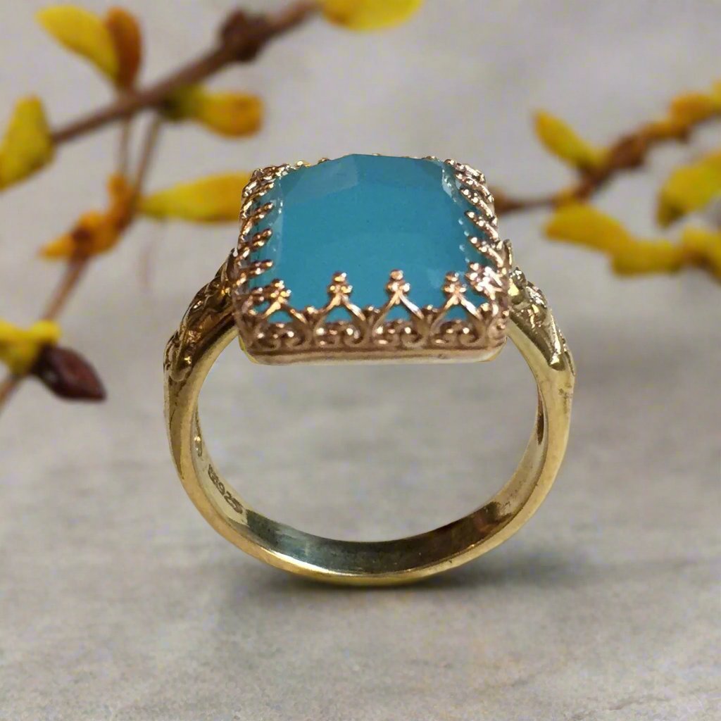 Blue hot sale quartz ring