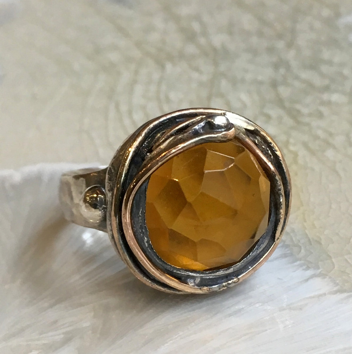 yellow topaz ring jewelry making silver ring adjustable