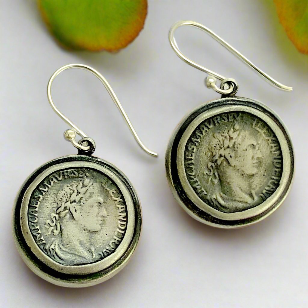 Antique on sale coin earrings