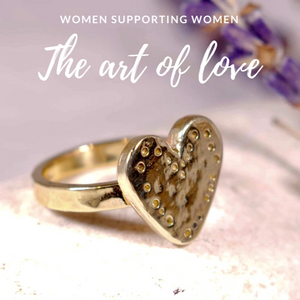 14k Solid Gold heart ring - The Art Of Love.