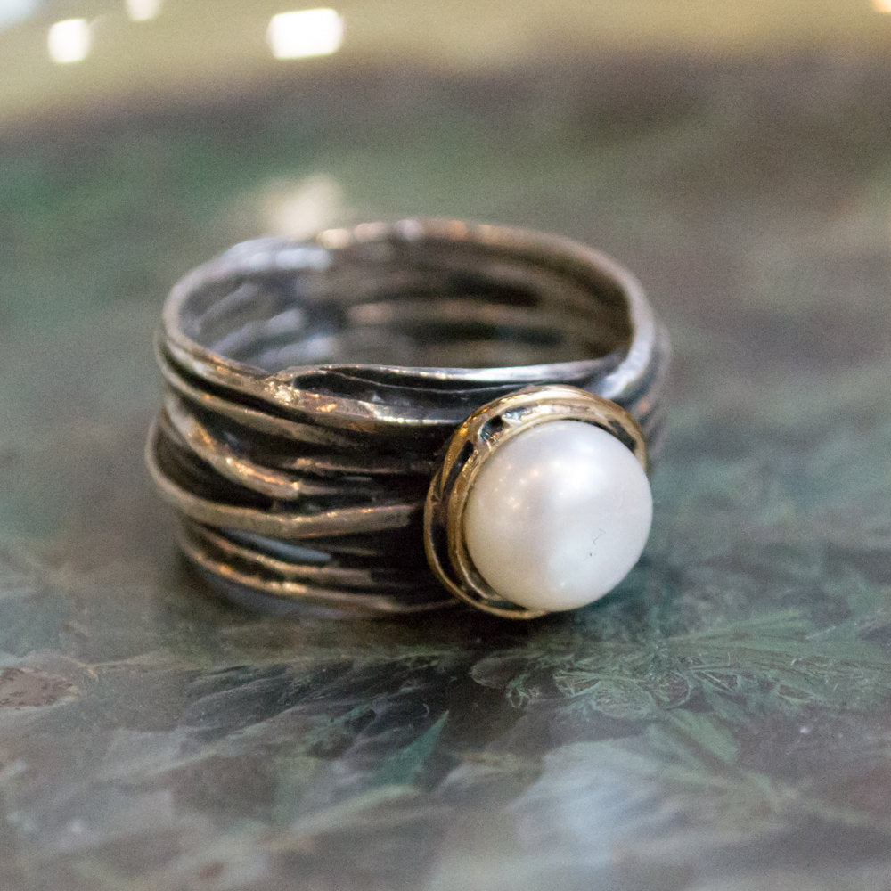 Engagement Pearl Ring