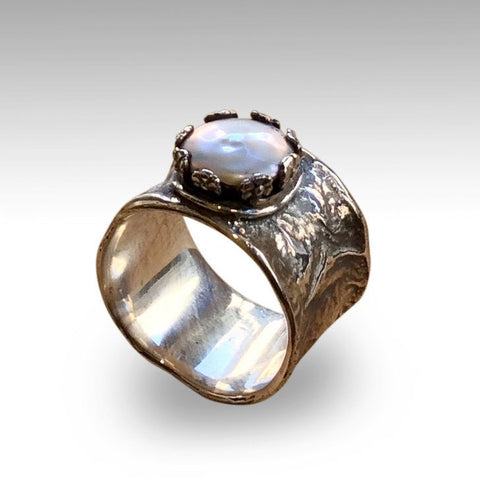 Fresh water pearl ring