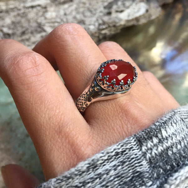 Carnelian gemstone Ring 