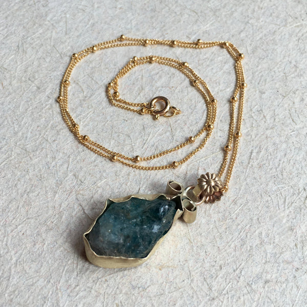 Gold filled necklace, boho necklace, OOAK necklace, apatite stone necklace, drop necklace, gypsy necklace, bridal necklace - Elle N2032