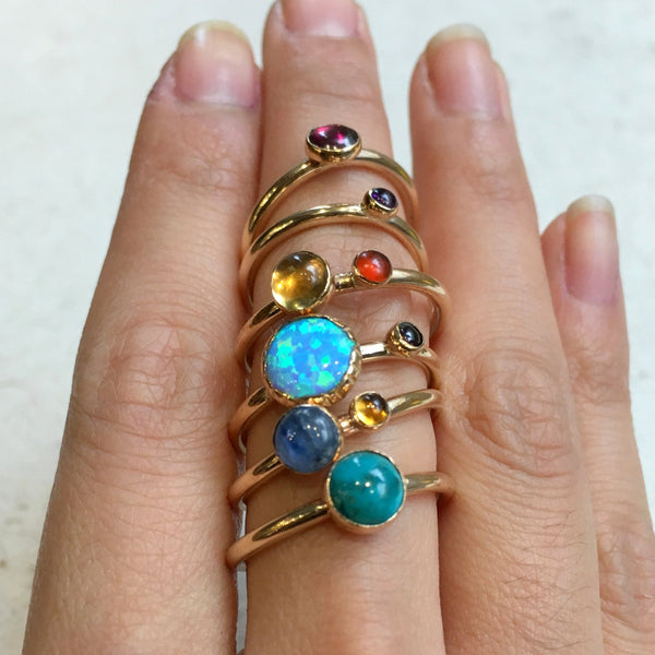 Gold Garnet ring, January birthstone ring, Gold Filled ring, stacking ring, personalised ring, dainty ring, gemstone ring - So happy R2455