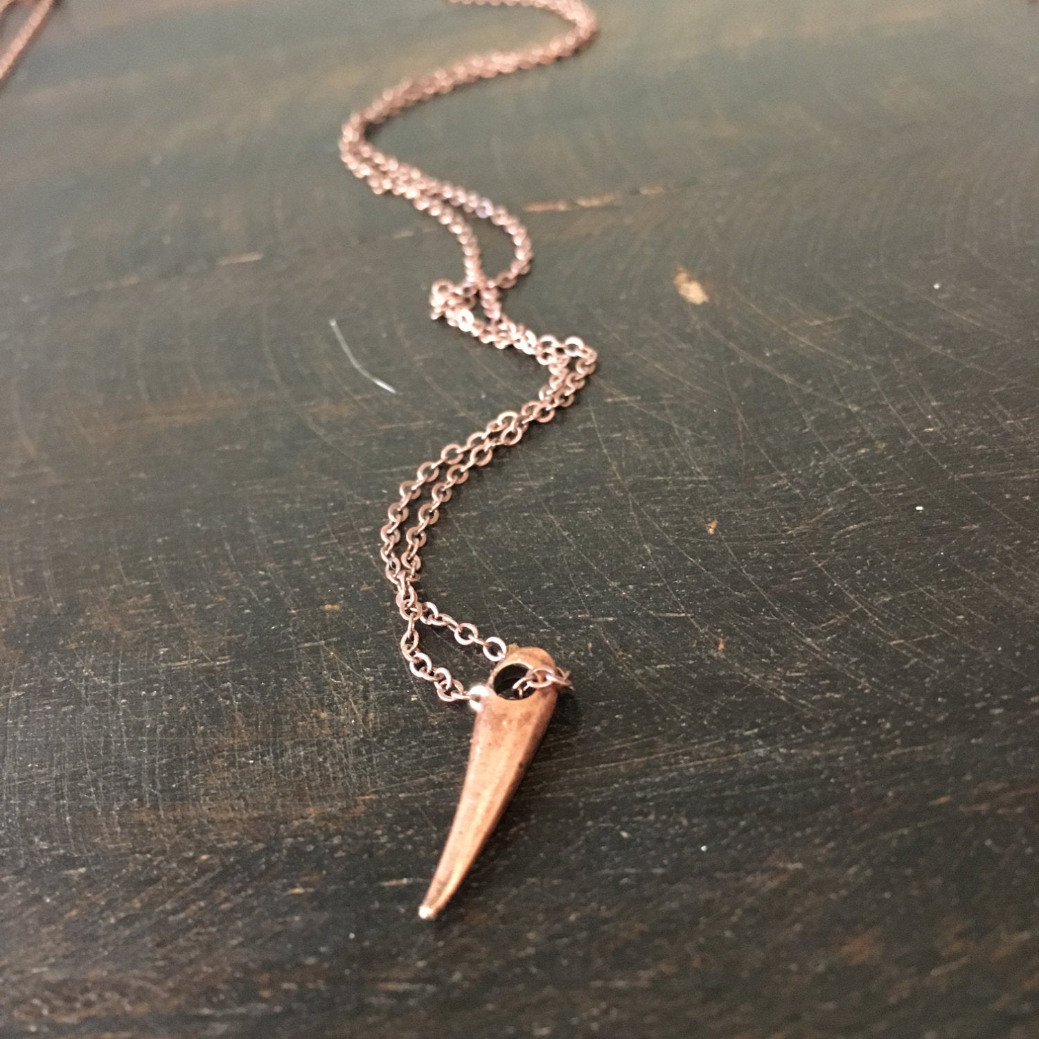 Copper spike Necklace,
