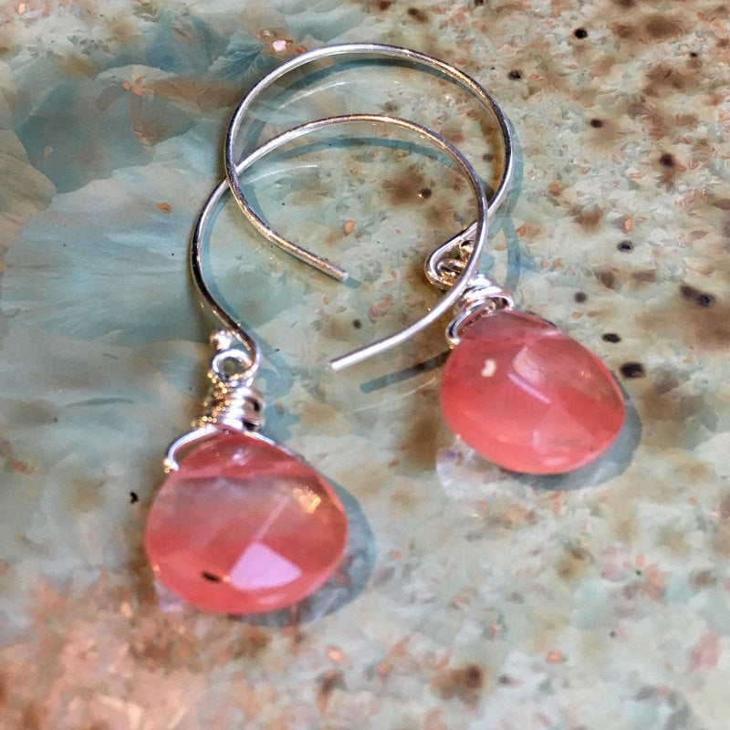 Cherry quartz Earrings