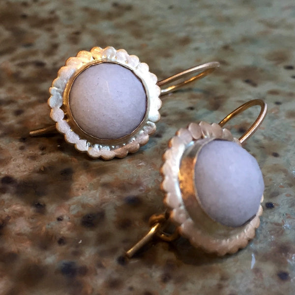 White agate earrings, Dangle earrings, bridal earrings, drop earrings, gold filled earrings, bridal elegant earrings - White Magic E8055