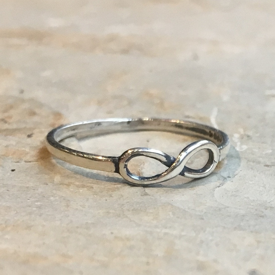 Infinity ring, Silver Infinity Ring, Sterling silver ring, Friendship ring, Eternity ring, Thin stacking ring, bff Gift - Infinite R2469S