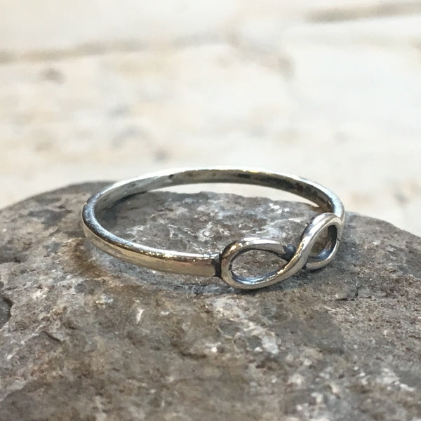 Infinity ring, Silver Infinity Ring, Sterling silver ring, Friendship ring, Eternity ring, Thin stacking ring, bff Gift - Infinite R2469S