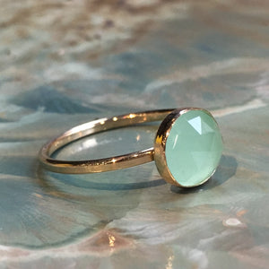 Jade ring, birthstone ring, Gold ring, Gold Filled ring, thin stacking ring, customised ring, dainty ring, simple stone ring - Thrill R2482