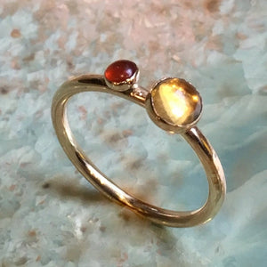 Mothers Birthstone Ring, Birthstone Rings For Mom, Mothers Jewelry, Family Ring, Gold gemstones ring, Gift For Mom - So happy together R2452