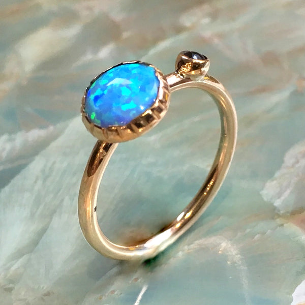 Mothers Birthstone Ring, Opal Ring, Family Ring, Gift For Mom, Birthstone Ring For Mom, Mothers Jewelry, gold - So happy together R2456