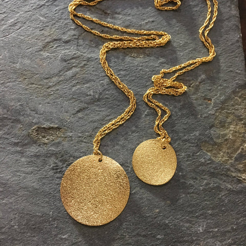 Gold Necklace for Women Dainty Gold Necklace Gold Layer Necklace Gold Disc Necklace  Gold Coin Boho Choker Minimal Bead Necklace 