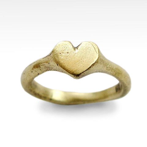 Heart ring, valentines ring, stacking ring, valentines gift, brass ring, thin brass ring, best friend gift, simple - Simple heart RK1775X