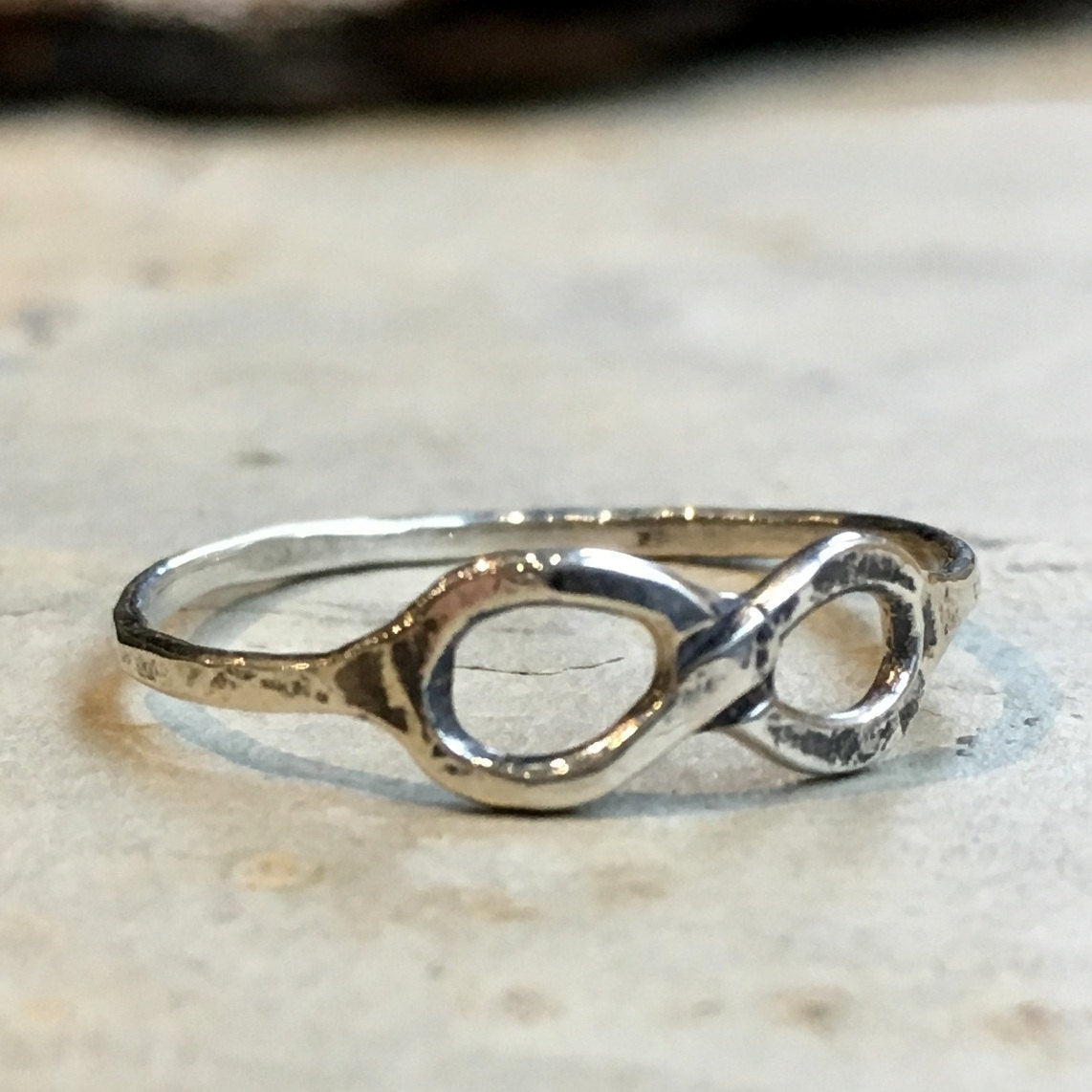 Silver Infinity Ring, Sterling silver ring, Infinity ring, Friendship ring, Bridesmaid ring, stacking ring, bff Gift - Infinite love R2469