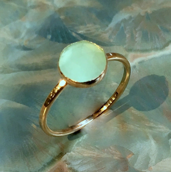 Jade ring, birthstone ring, Gold ring, Gold Filled ring, thin stacking ring, customised ring, dainty ring, simple stone ring - Thrill R2482