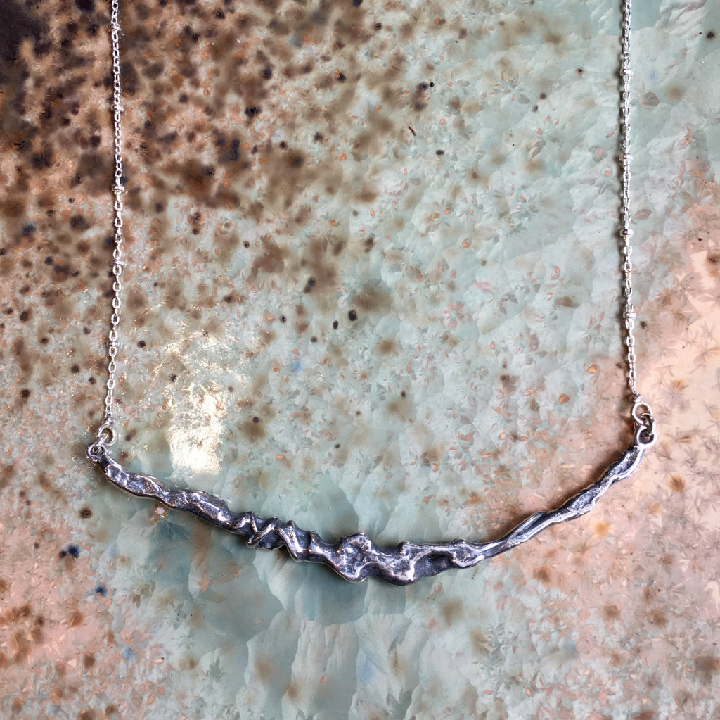 Small silver spiral necklace, Minimalist necklace, Layering Necklace, –  Artisan Look