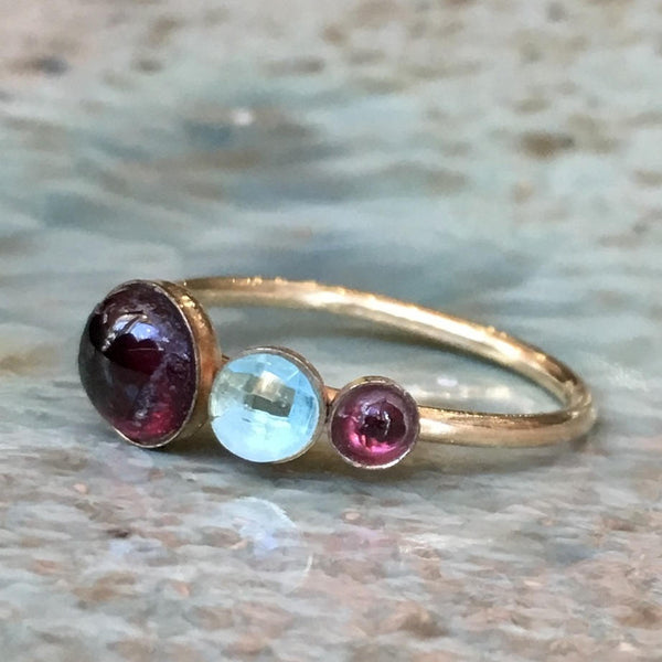 Birthstones ring, custom family ring, stacking ring, Mothers ring, Gold ring, Gold Filled ring, multi stone ring - Say anything R2559-1