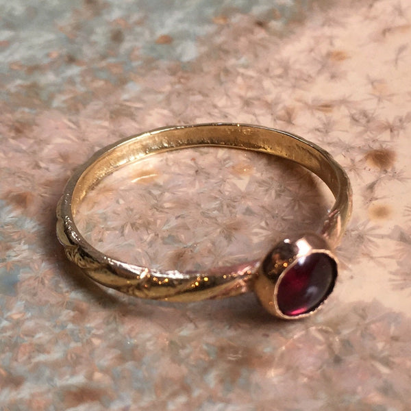 Garnet ring, January birthstone ring, Gold ring, Gold Filled stacking ring, custom ring, dainty ring, stone ring - Truly happy R2502-4MM