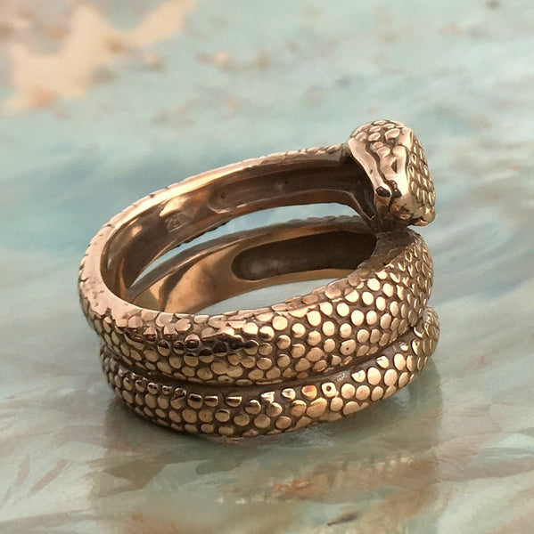  bronze snake ring