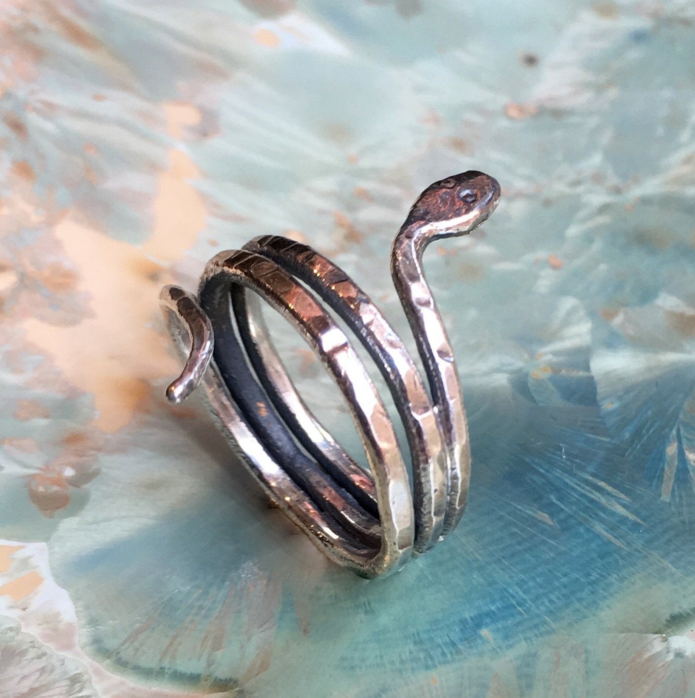 Sterling turquoise snake ring 2024 6.25