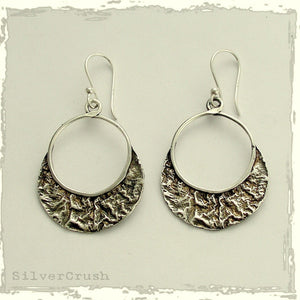 Sterling silver earrings, dangle earrings, every day earrings, simple earrings, oxidized earrings, long earrings, unique - Orion E2122