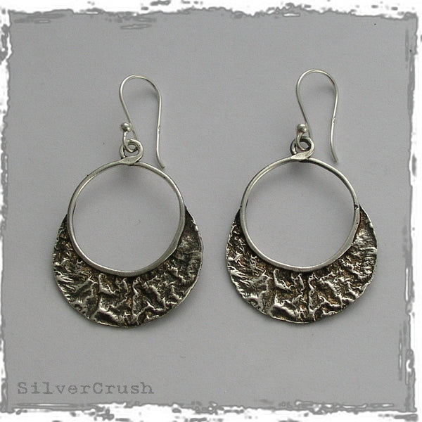Sterling silver earrings, dangle earrings, every day earrings, simple earrings, oxidized earrings, long earrings, unique - Orion E2122