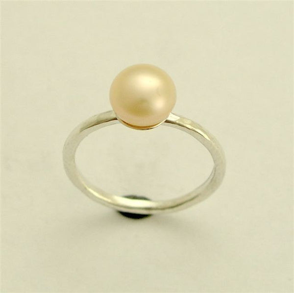 Black Pearl Ring, bronze pearl ring, fresh water pearl ring, single pearl ring, statement ring - Young love R1533-2