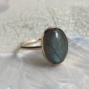 Oval gemstone ring, Labradorite ring, birthstone ring, Gold Filled ring, stacking ring, personalised ring, dainty ring - My MaryAnne R2614