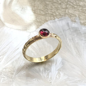 Garnet ring, January birthstone ring, Gold ring, Gold Filled stacking ring, custom ring, dainty ring, stone ring - Enlightenment R2612