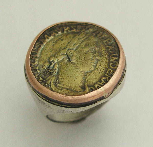 rustic coin ring