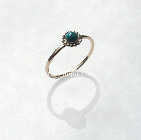 Simple Gold Ring, dainty ring, turquoise ring, delicate ring, boho ring, engagement ring, gold filled ring, unique ring - So close R2250
