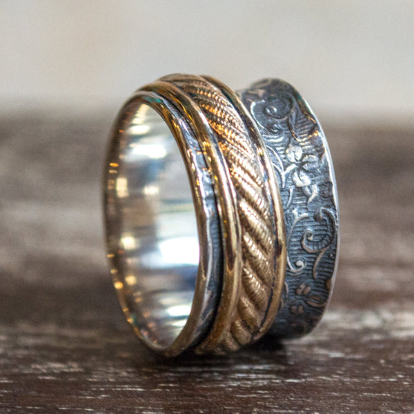 Silver Gold ring