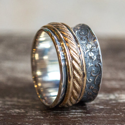 Silver Gold ring