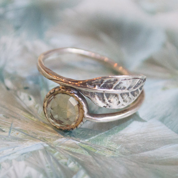 delicate sterling silver citrine ring