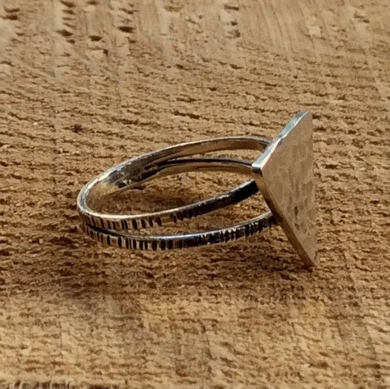 Triangle ring, sterling silver band, stacking band, stacking ring, simple silver band, dainty ring, delicate band - It Was You R2292
