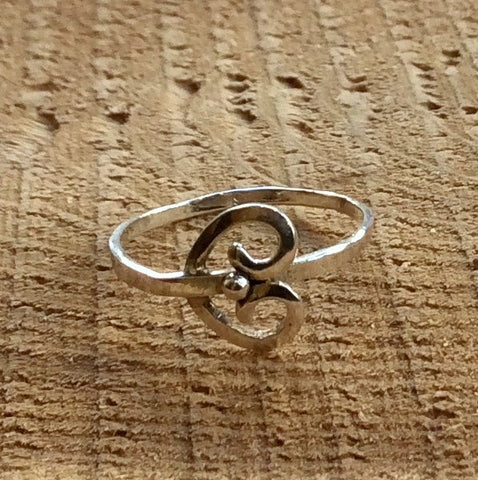 Thin silver Boho ring