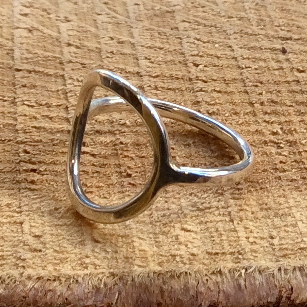 Circle ring, Geometric Ring, Minimalist ring, Open Circle ring, sterling silver ring, skinny ring, thin silver ring - Truth Revealed R2299