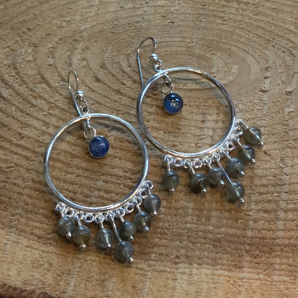 Dangle gemstone earrings