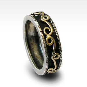 Celtic ring, Meditation ring, infinity ring, spinner ring, Sterling silver ring, silver gold ring, Men's wedding band  - Love games 2. R1361