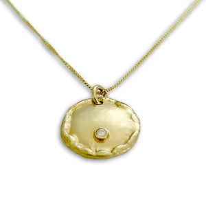 Diamond 14k gold necklace