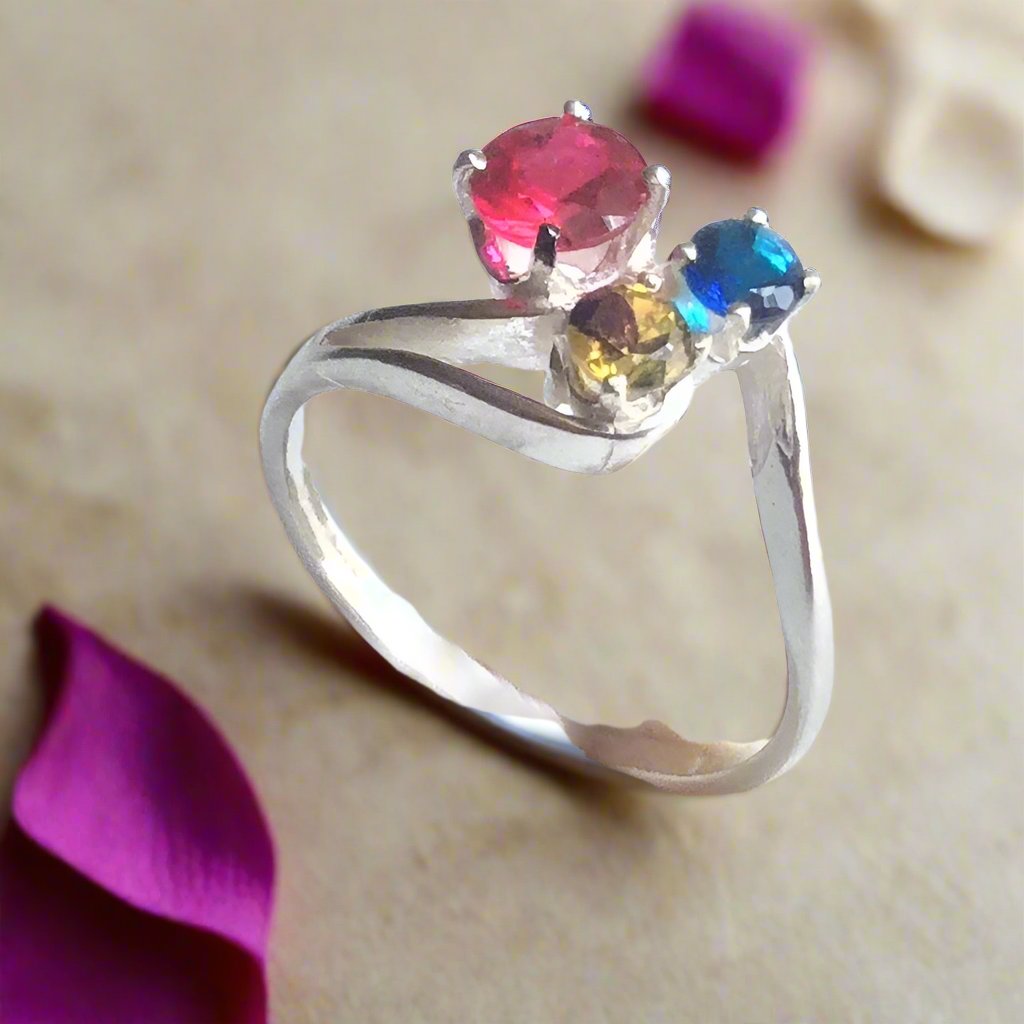 Birthstones Family delicate Ring 