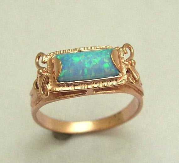 antique style opal ring 