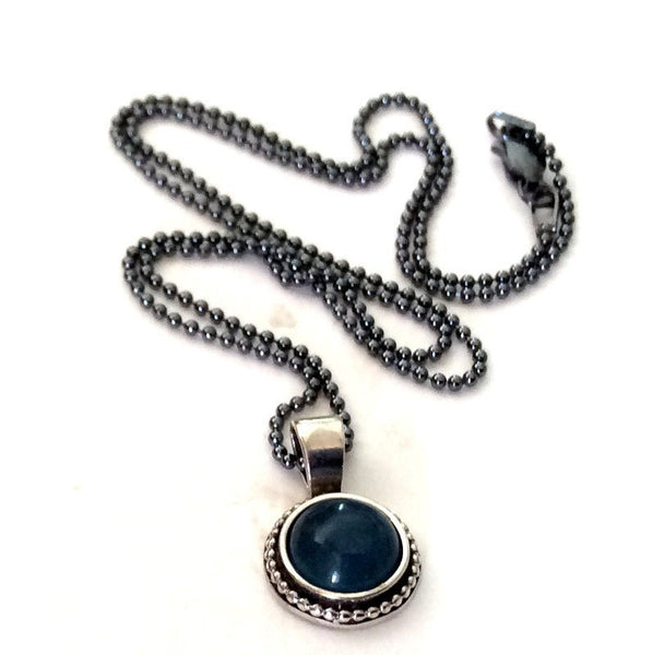 tiny Aquamarine gemstone necklace