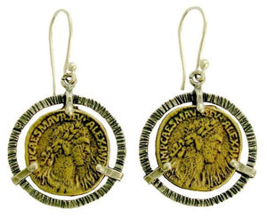sterling silver coin earrings