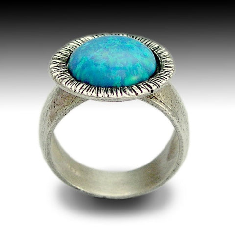 Blue opal statement ring