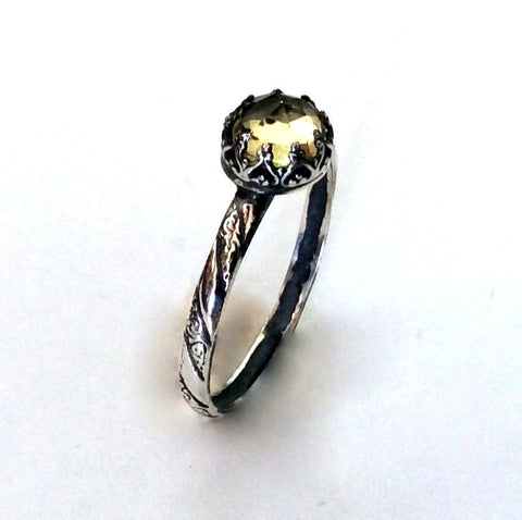 Citrine birthstone simple ring