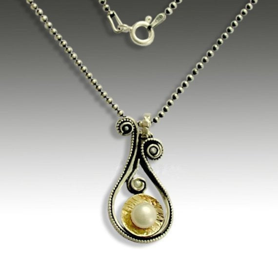 silver gold Necklace