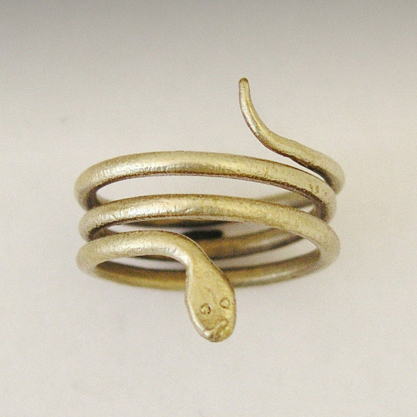 Silver snake ring, coiled snake ring, simple ring, thin band, Snake ring, thin snake band, stacking band, animal ring - Temptress R1770
